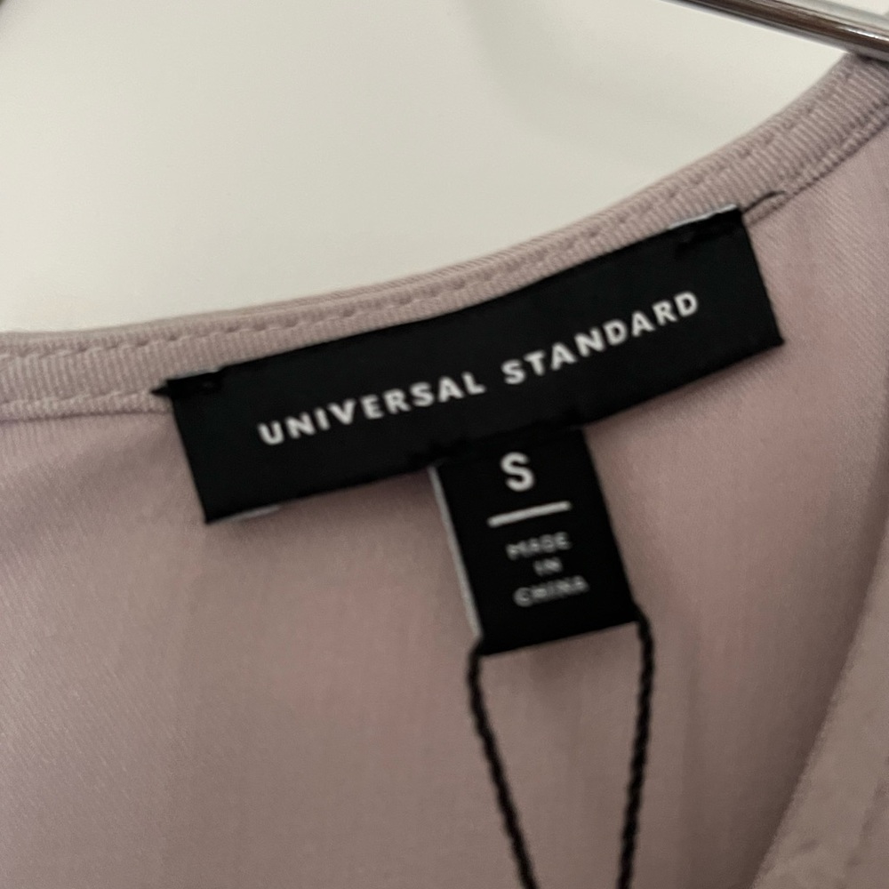 Universal Standards Vesper Polina Dove Gray Drape Dress Workdress NO BELT - Picture 2 of 16